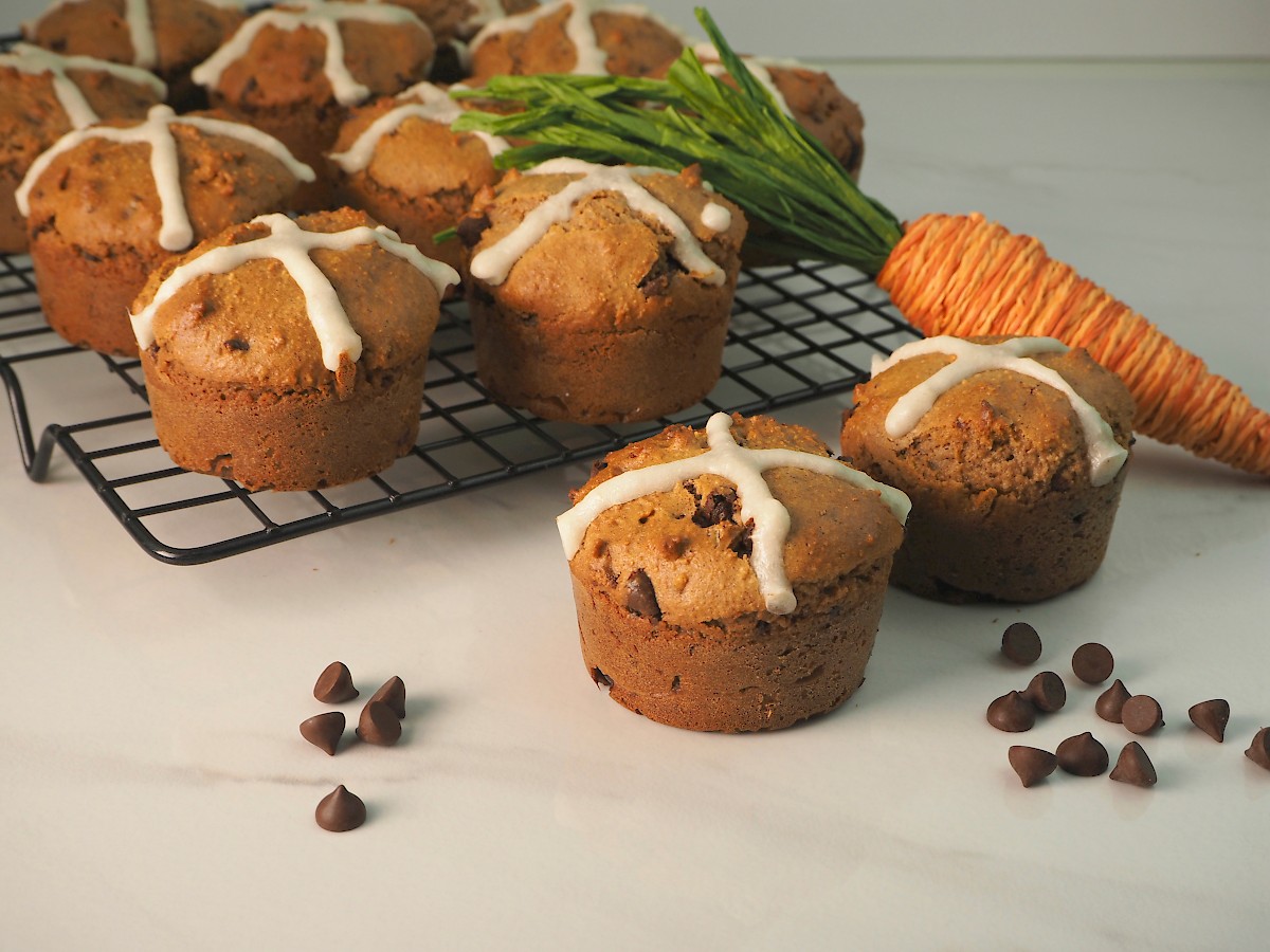 Choc Chip Hot Cross Muffins | Paleo | Gluten-free | The JOYful Table