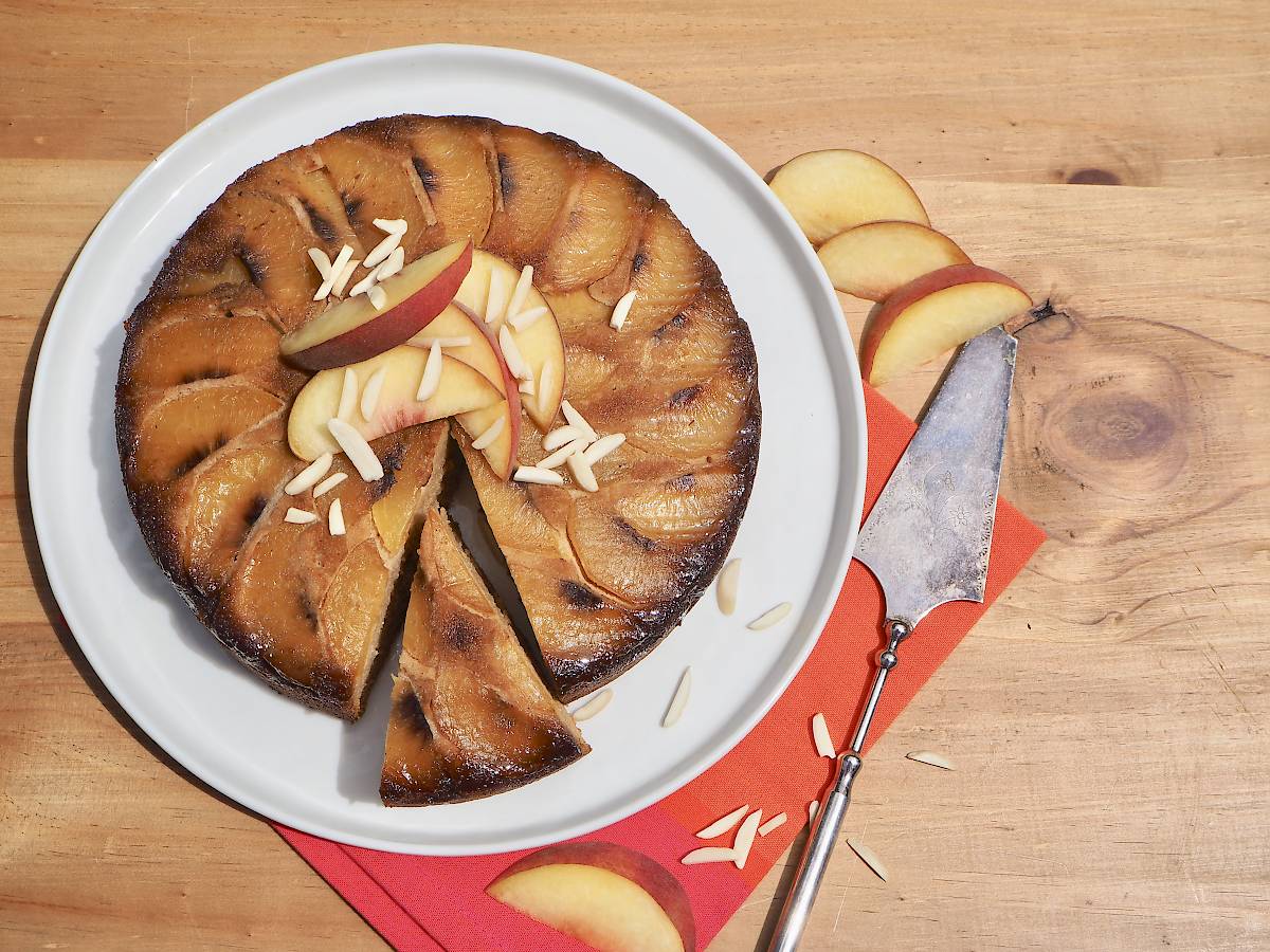 Peach Upside Down Cake | Paleo | Gluten-free | The JOYful Table