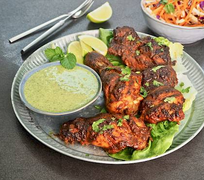 Tandoori Chicken with Indian Green Chutney