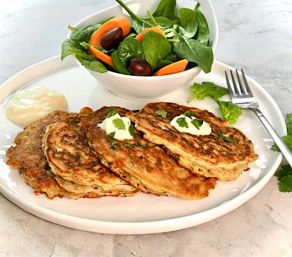 Zucchini Fritters with Cassava Flour