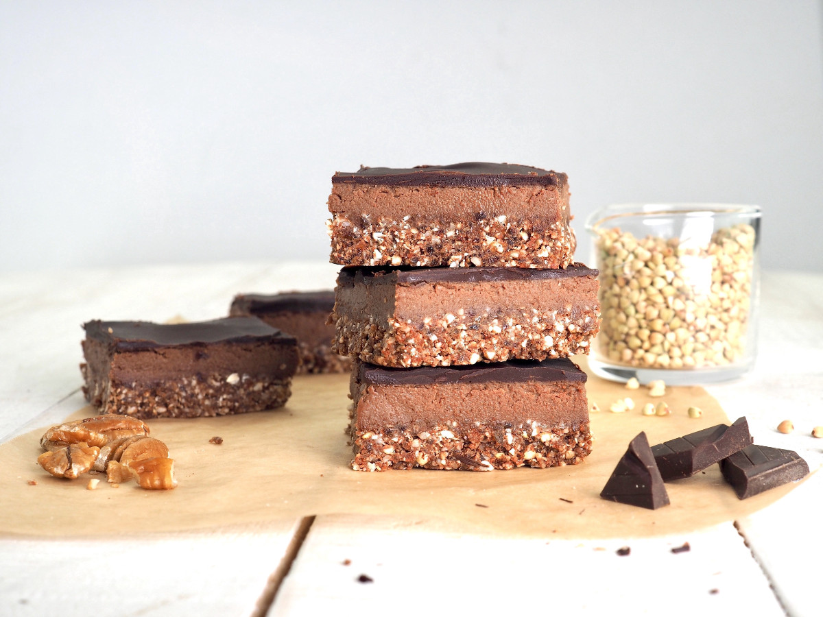 Raw Layered Chocolate Squares | Paleo | Gluten-free | The JOYful Table